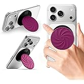 ORNARTO Vortuxe for MagSafe Phone Grip with Kickstand, Soft Liquid Silicone Finger Loop Grip, Phone Ring Holder for Back of Phone, Premium Build & Comfy Touch, Fuchsia