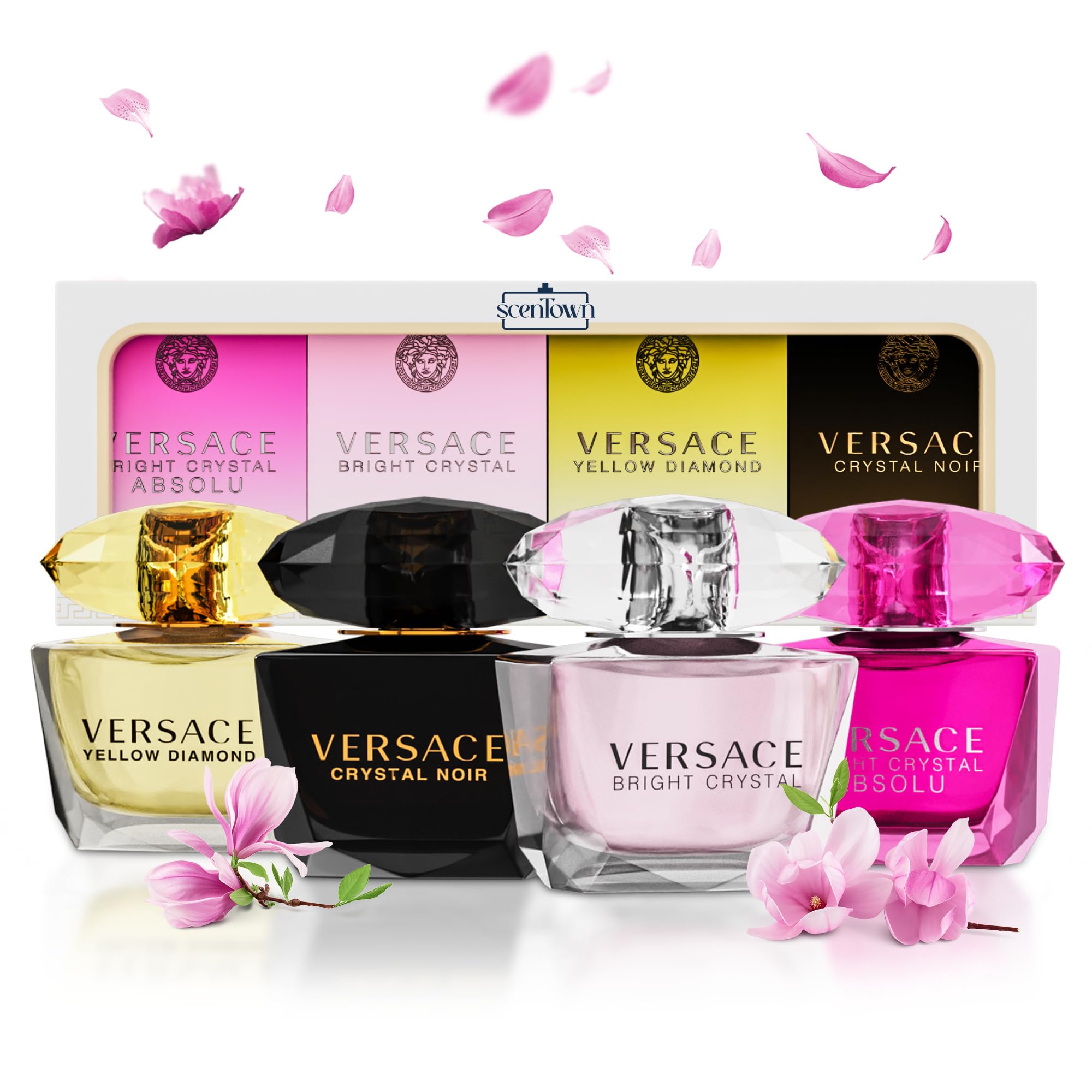 Versace Miniature Variety Bundle of 4 Small Versace Perfume for Women  Bottles Making It The Perfect Perfume Gift Set for Women. in Kuwait | Whizz  Sets