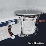 HNNHOME Shower Drain Cover Chrome 90/115mm Removable Top Cap White Dip Cup view 2