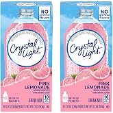 Crystal Light On The Go Pink Lemonade Drink Mix, 10 ct, pack of 2
