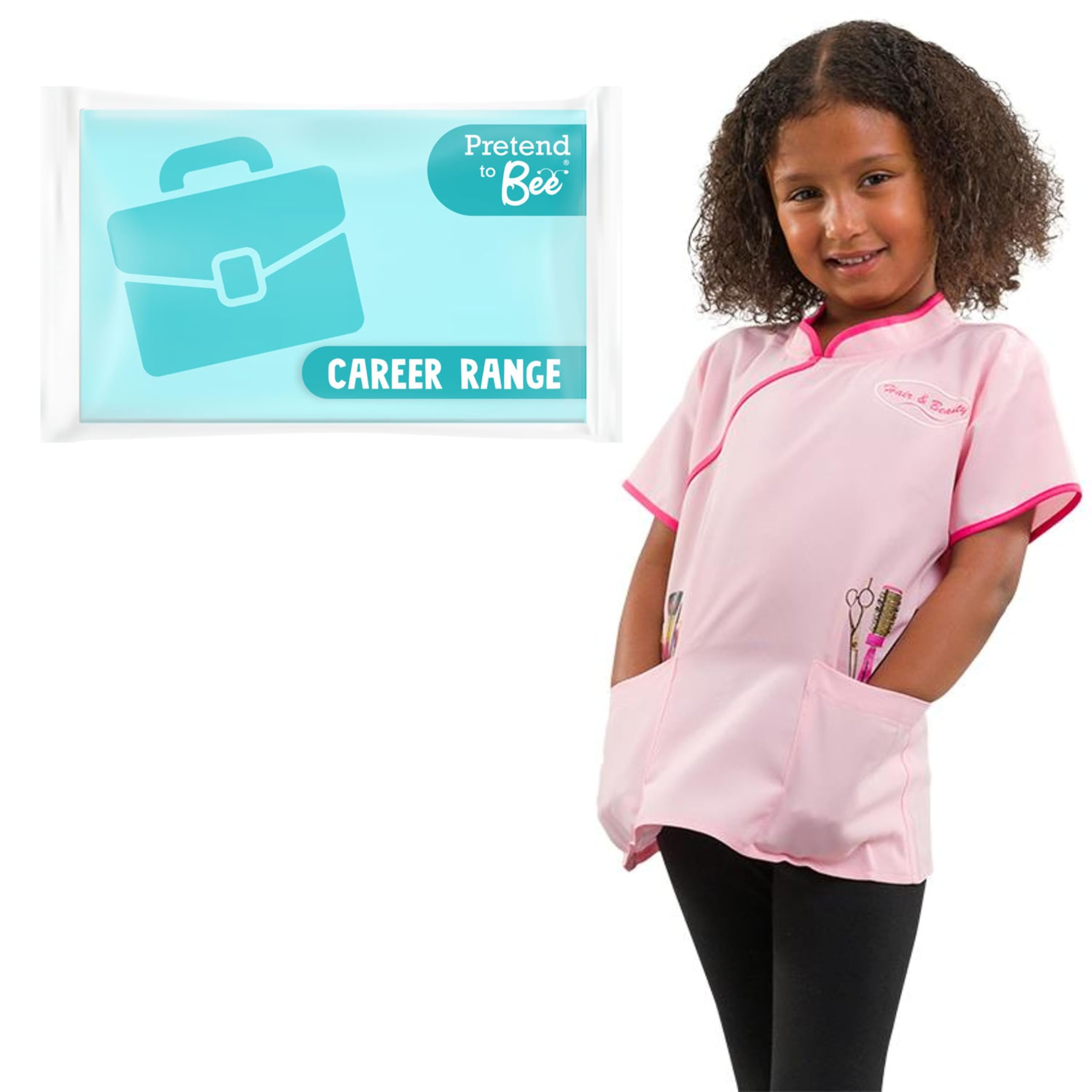 PRETEND TO BEE Beautician Outfit Dress Up Costume for Kids, 5-7 Years