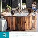 Lay-Z-Spa Helsinki Hot Tub 180 AirJet Wood Effect Inflatable Spa 5-7 Person view 3