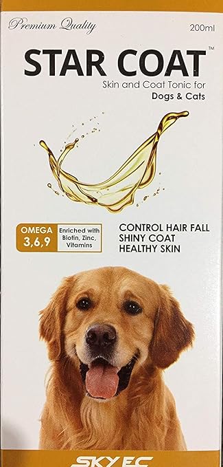 SKY EC Star Coat - Skin and Coat Tonic with Omega and Biotin for Dogs and Cats - 200ml by Jolly and Cutie Pets