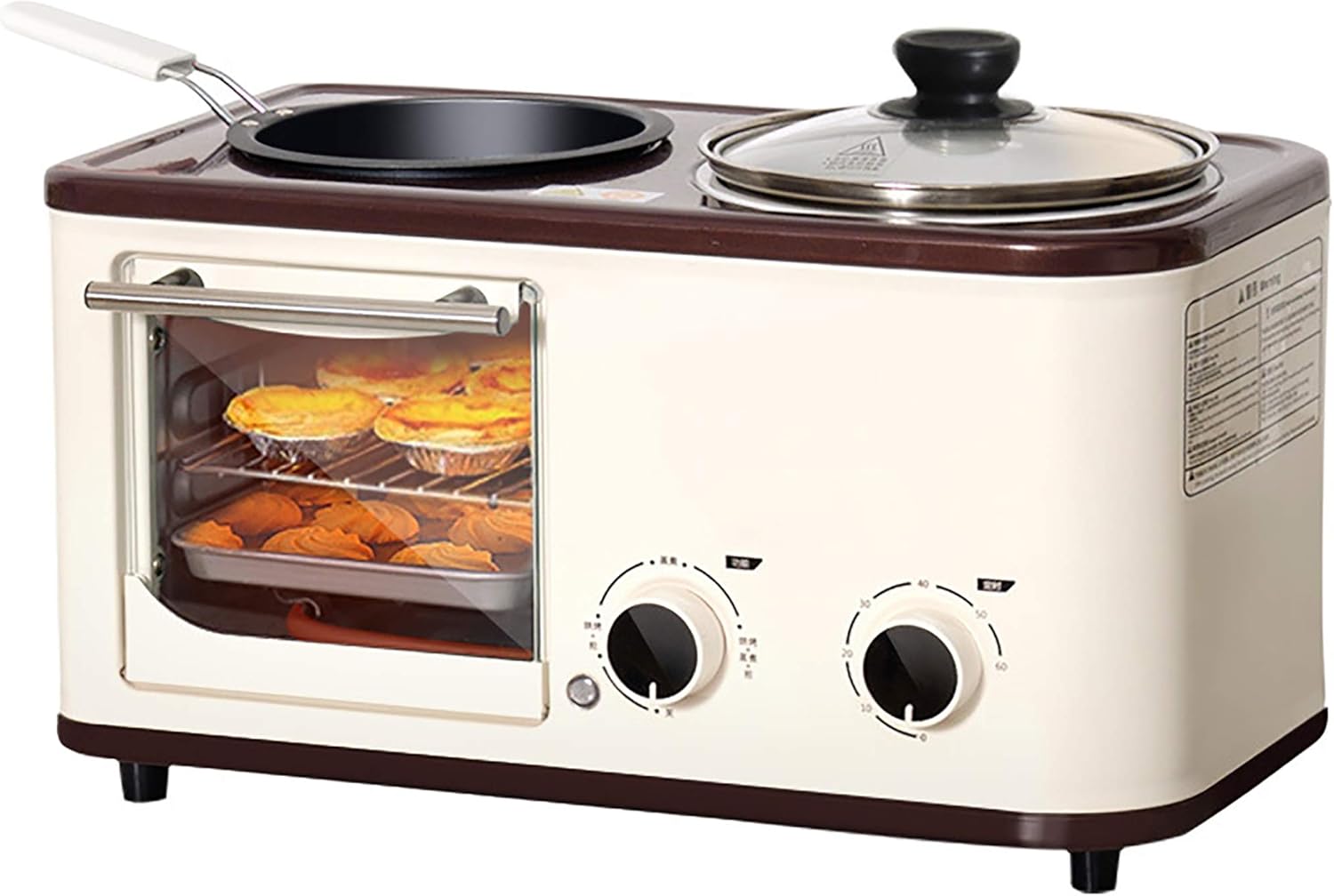 Toaster mini toaster electric sandwich toaster, white large grill [A level energy]