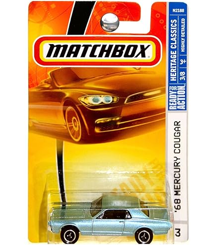 Amazon.com: Hot Wheels 1:64 Scale Green 1968 Mercury Cougar #182