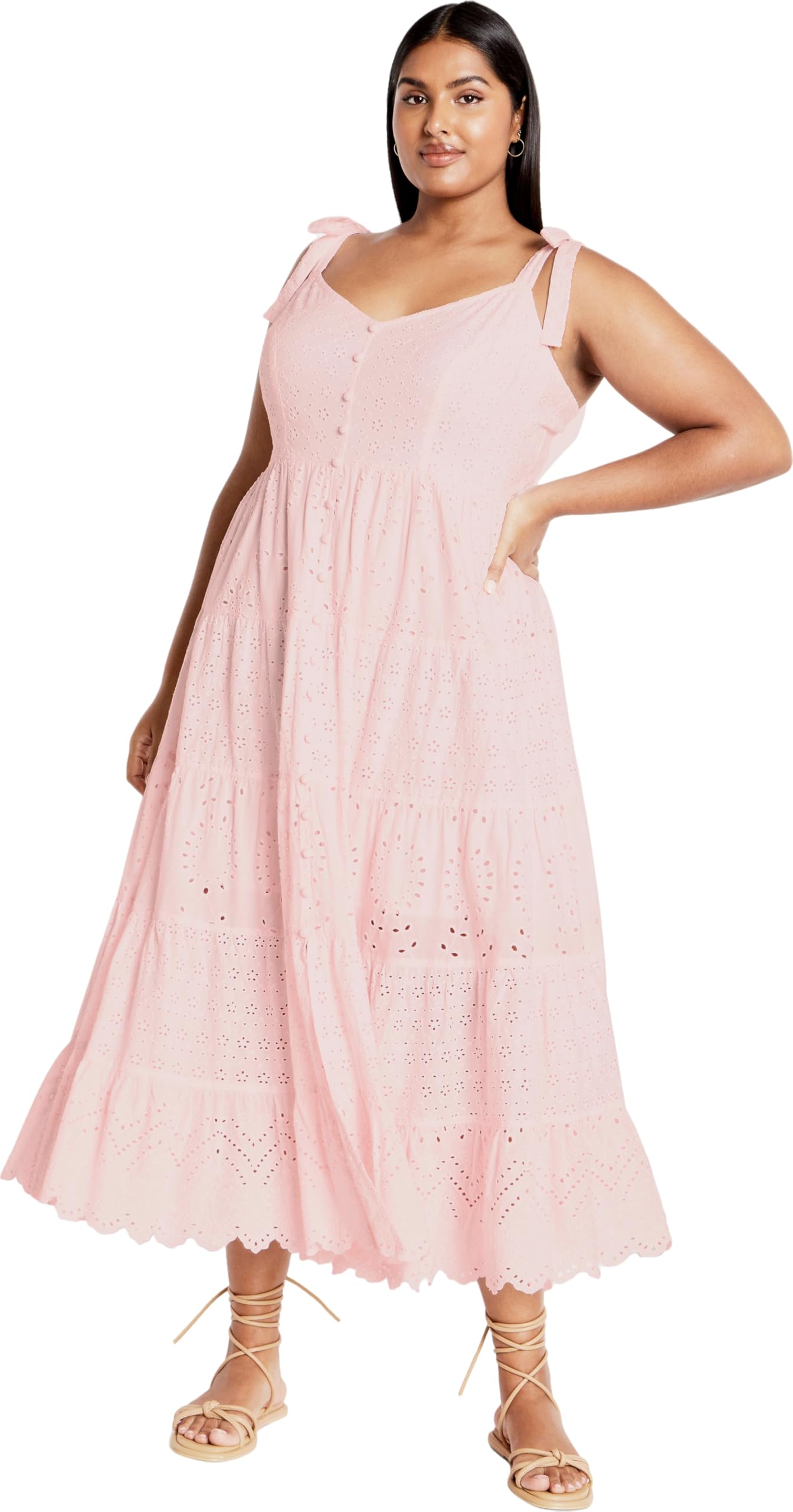 Photo 1 of City Chic Women's Plus Size Allegra Dress, Soft Pink, 20