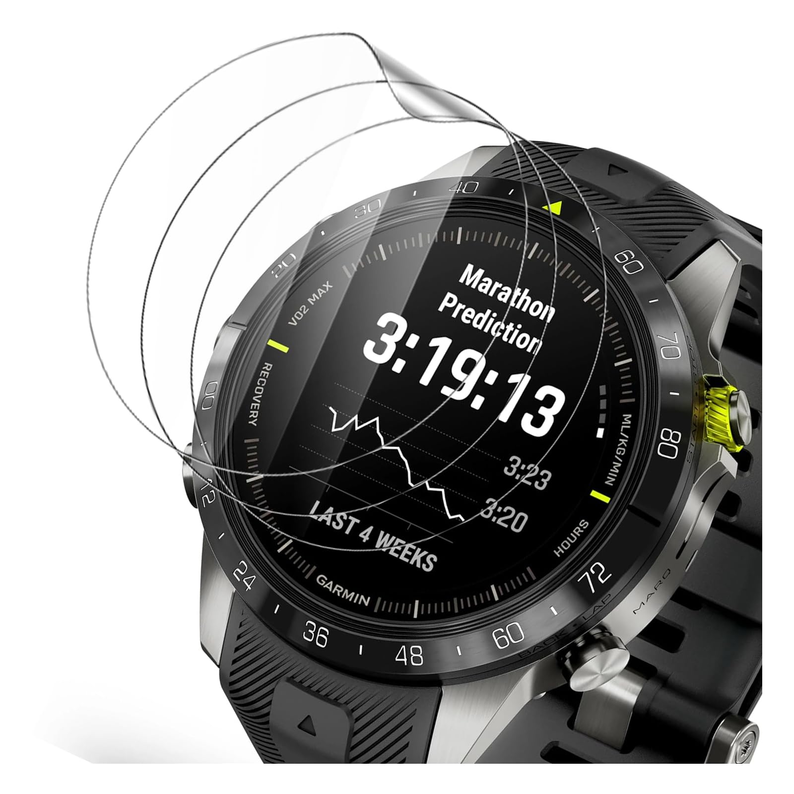 KUSINHOKA 3 Pack Screen Protector Compatible with Garmin MARQ Athlete (Gen 2),HD Clear Scratch Resistant Bubble Free Easy Installation，Ultra Thin TPU Full Coverage Flexible Soft Film