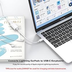 LMUBOY USB-C Male to Lightning Female Audio Adapter