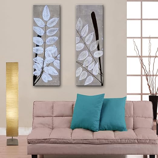 XIMUSAN Pintura de la decoración de la hoja blanca, cubierta de la caja