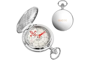 GUCOO Pocket Compass for Hiking Survival Brass Small Metal Military Compass Gifts for Men Camping Magnetic Large Navigation Compass for Hunting Hand Held Compas Compus