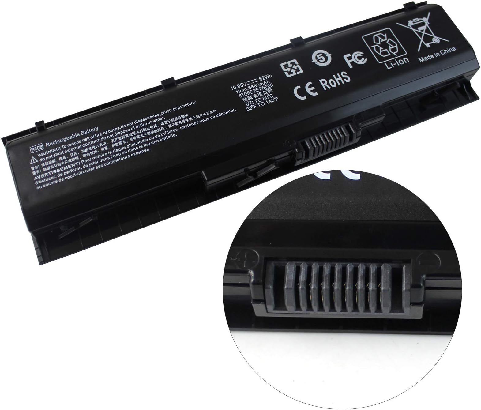 LNOCCIY 62WH New PA06 849911-850 849571-221 Laptop Battery for HP Omen 17 17-w 17-ab200 17t-ab00 Series 17-w002ng 17-ab000ng 17-ab233ng HQ-TRE HSTNN-DB7K PA06062