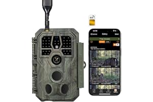 GardePro X50 Cellular Trail Camera, Full Video Preview, No-Glow IR, AT&T & T-Mobile, Game Cameras with 32MP H.265 1296p, 0.1s Trigger Speed, 100ft Night Vision