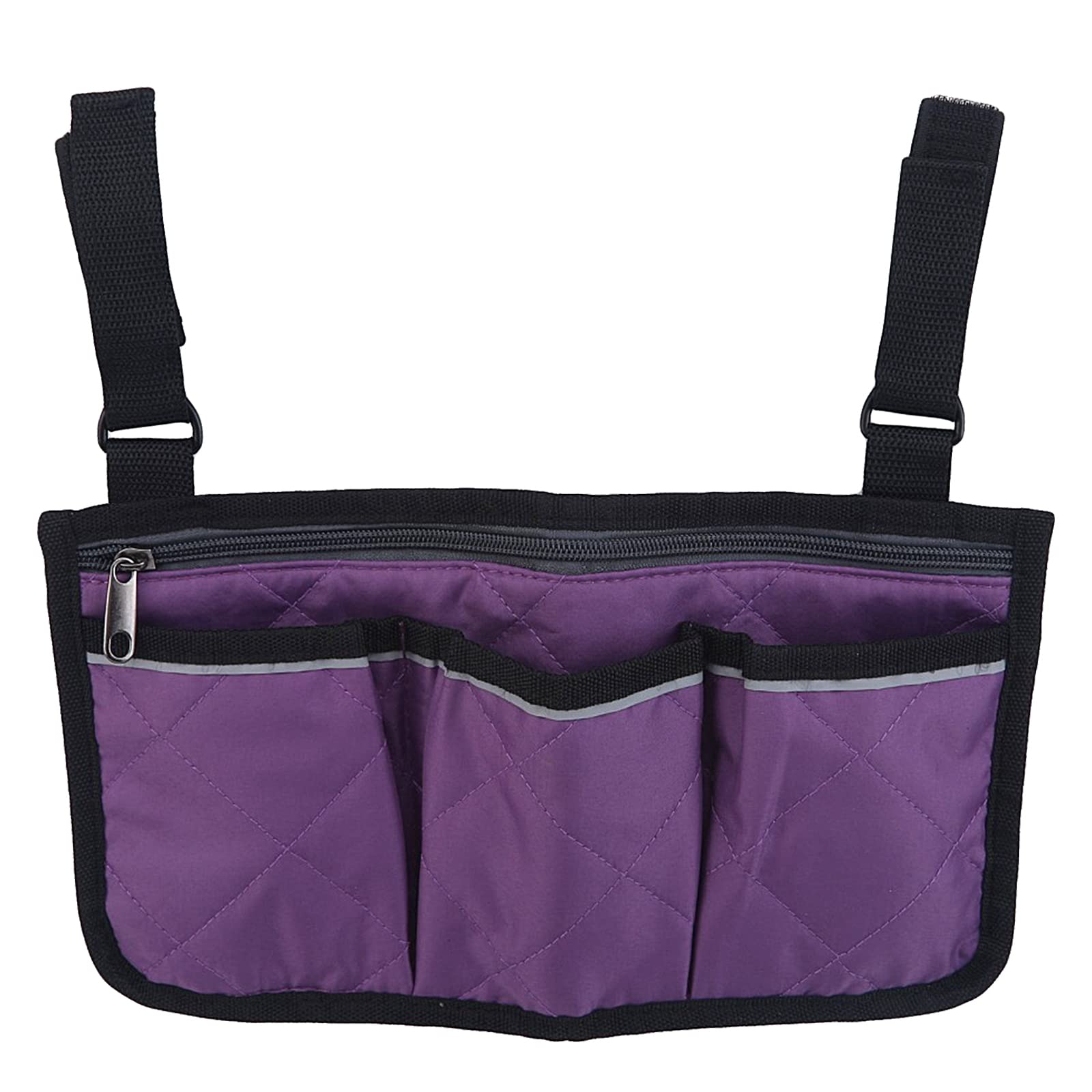 Wheelchair Storage Bag, Wheelchair Bag for Armrests, Non-Woven Fabric Wheelchair Bag for Wheelchairs, Prams, Mobility Scooters, Walker (Purple)