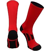 TCK Solid Performance 2.0 Crew Socks - Elite Athletic Socks for Men and Women, Boys and Girls