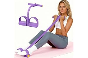 Pedal Exercise Resistance Bands with Handles for Women Men/Upgrade 6-Tubes Manual Tension Training Equipment for Home Gym/Mus