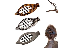 YILIA Flat Hair Clips for Women, French Hair Claw Clips for Thick, Thin, Long & Short Hair, Duck Billed Clips, No-Slip Grip Hair Styling Accessories for Women Girls Daily Use (MixB 3PCS)