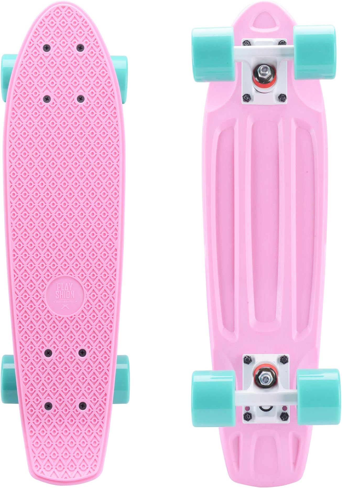 Mini Cruiser Skateboard for Kids, Beginners, and Adults - Lightweight and Portable 22 Inch Skateoard for Easy Riding - Supports Up to 300 lbs