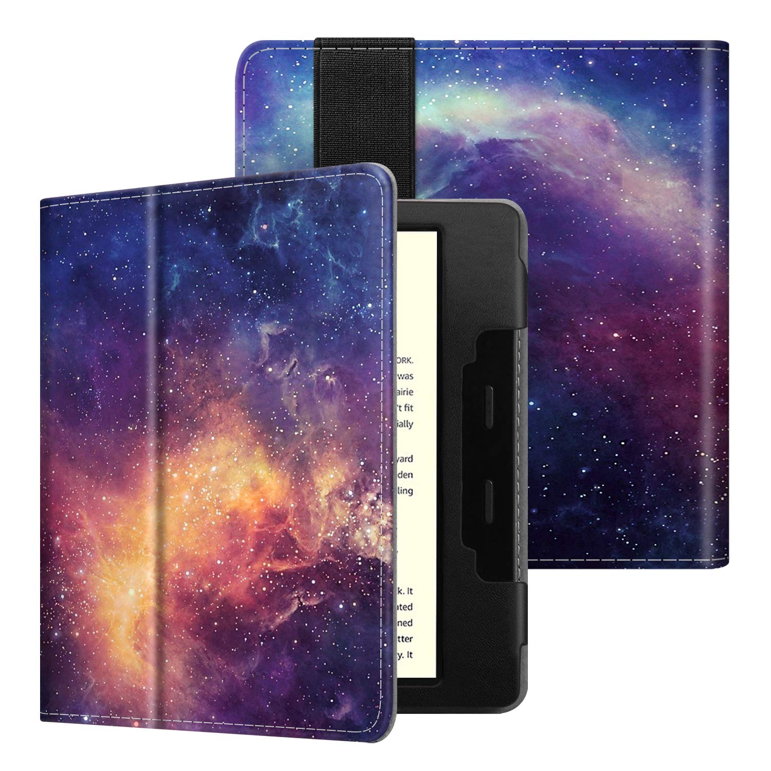 Fintie Folio Case for All-new Kindle Oasis (10th Generation, 2019 Release and 9th Generation, 2017 Release) - Premium PU Leather Slim Fit Cover with Auto Wake Sleep, Galaxy
