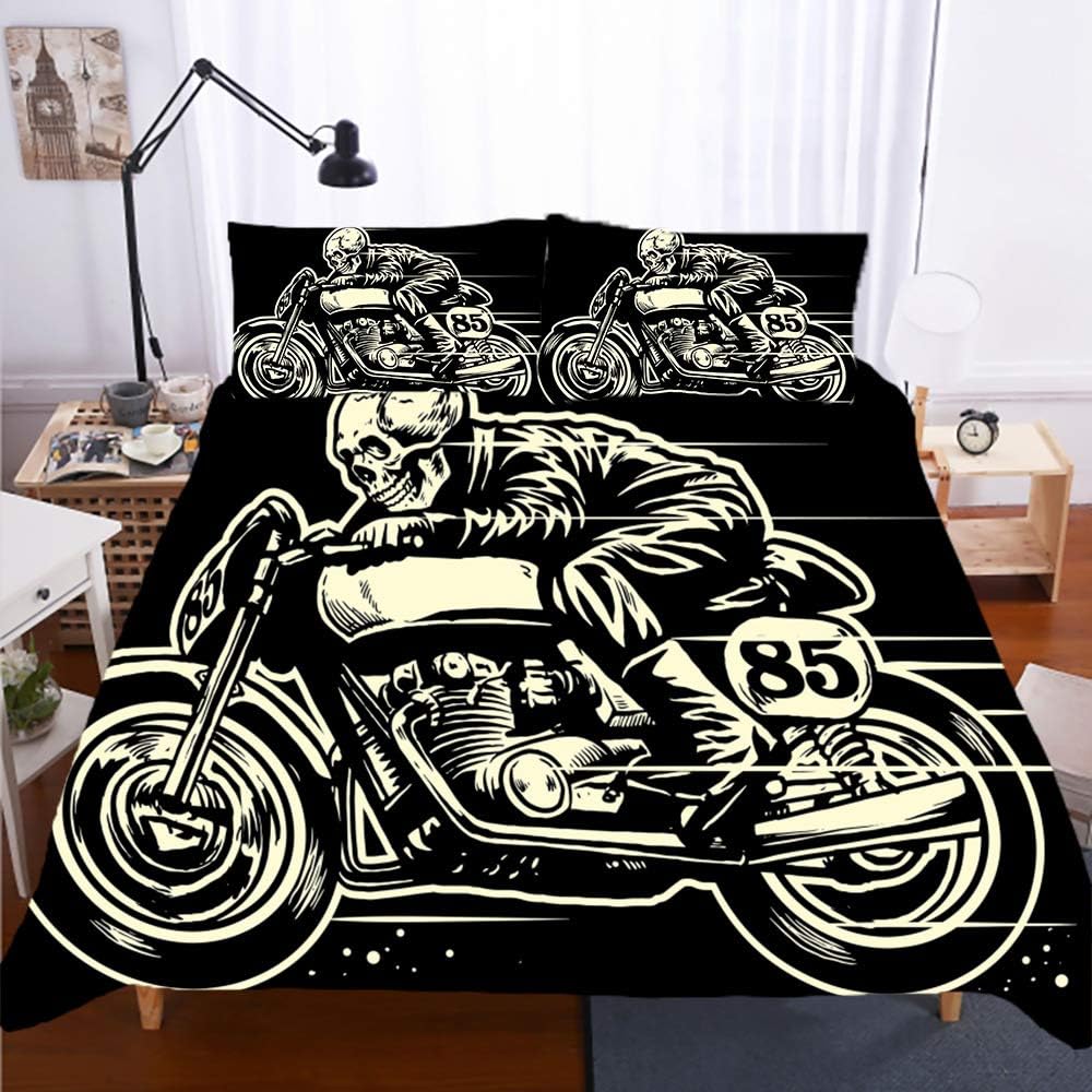 Duvet Cover Set Chic Motorcycle Pattern Quilt Chic 3D Painting Quilt