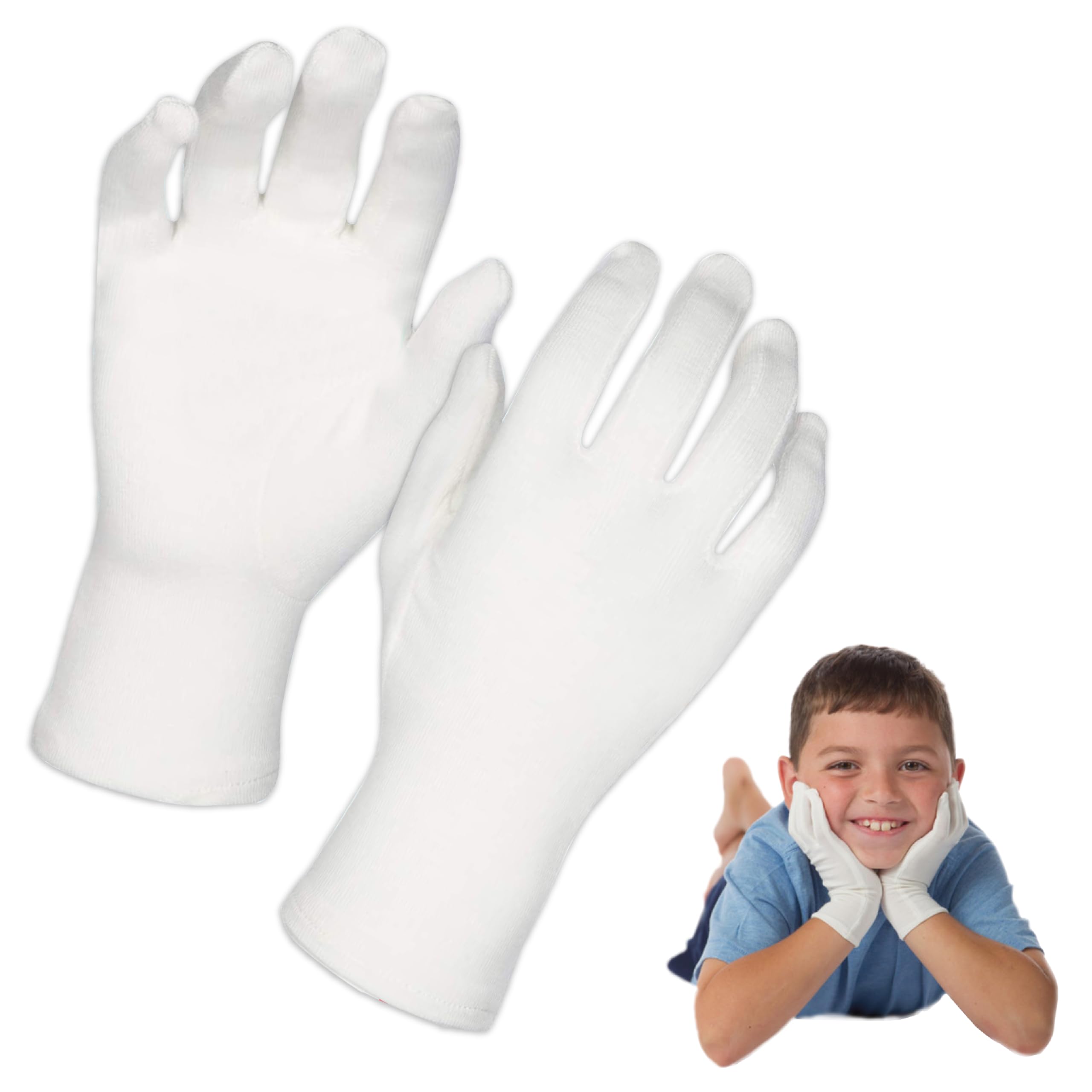 Granberg 110.0155-3 Children’s Eczema Gloves Bamboo, 1 Pair, Size 3-4 yrs., White