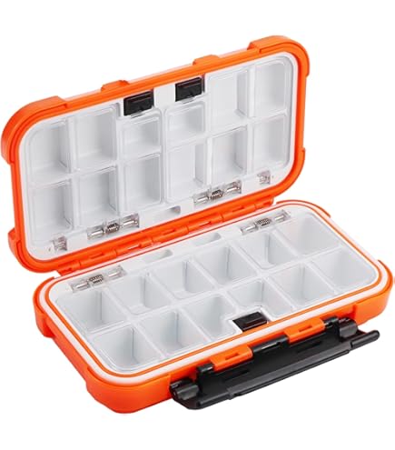 Amazon.com: 2x Small Hard Fishing Tackle Box Portable Case Hooks Lure Baits  Storage Box Containers For Storing Swivels Jigs Hooks Sinker,10  Compartments (Black) : Sports & Outdoors