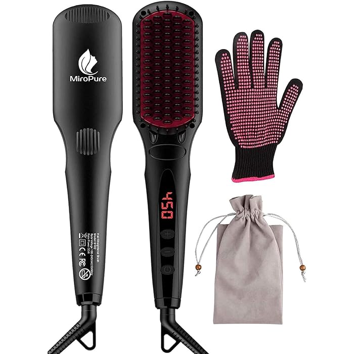 Buy Beard and Hair Straightening Brush Electric Comb for Men