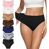 J-pone Underwear Women Pack High Waisted Bikini Panties Womens Underwear Cheeky Breathable Hipster Panties MultiPack