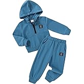 YOUNGER STAR Toddler Baby Boy Girl Clothes Fall Winter Outfits Long Sleeve Hoodie Sweatshirt Sweat Pants Cotton Sweatsuits