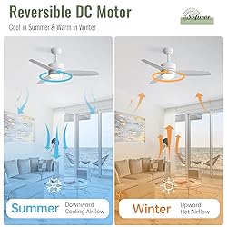 Sofucor 46 inch Ceiling Fans with Lights and
