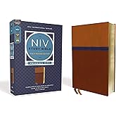 NIV Study Bible, Fully Revised Edition (Study Deeply. Believe Wholeheartedly.), Personal Size, Leathersoft, Brown/Blue, Red Letter, Comfort Print