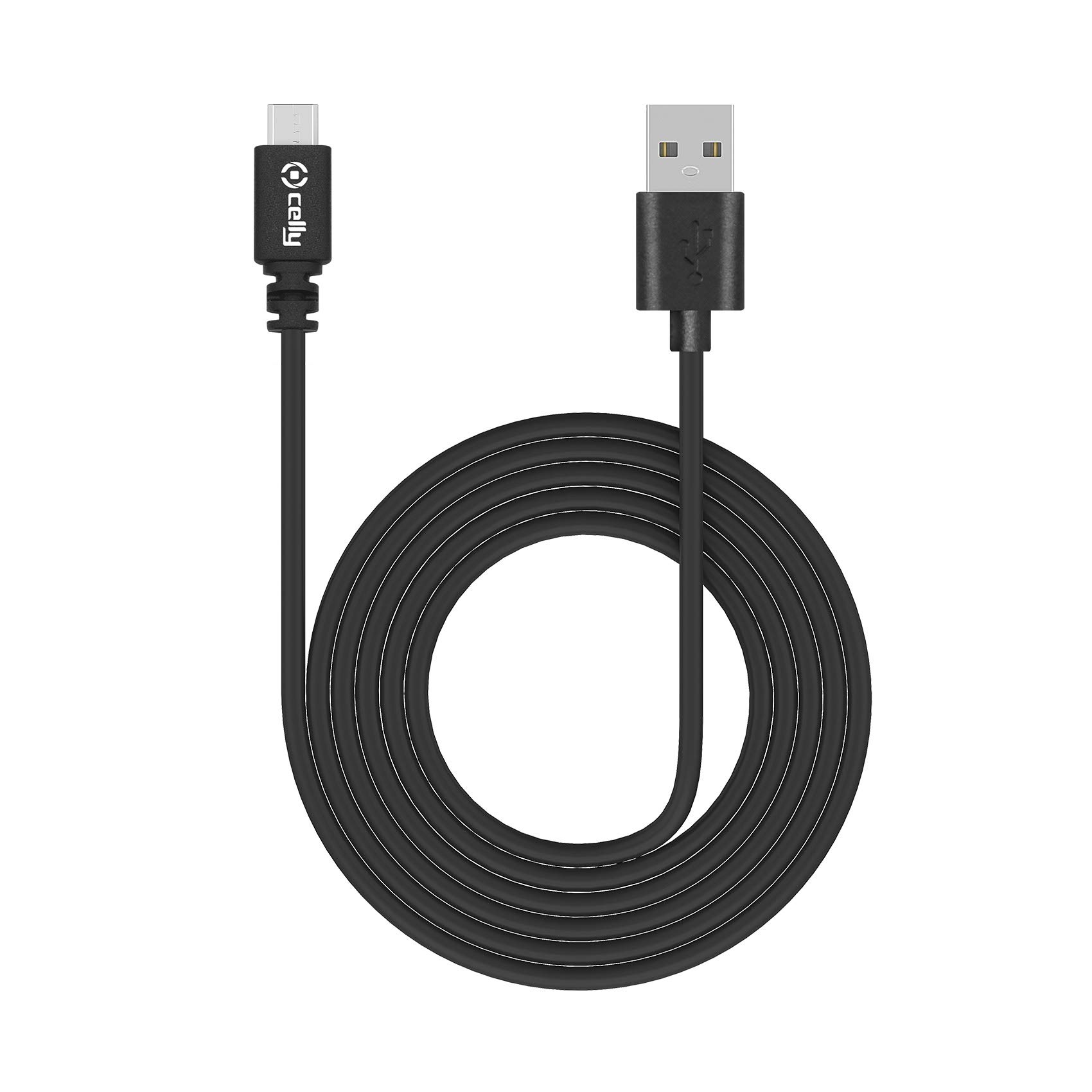CELLY USB DATA CABLE MICROUSB BLACK