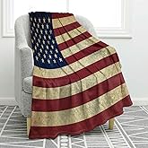 Jekeno American Flag Gifts Blanket for Men Women, USA Flag Throw Blankets for Adult Kids Boys Girls, Independence Day American Decor Gifts for Home Bed Couch