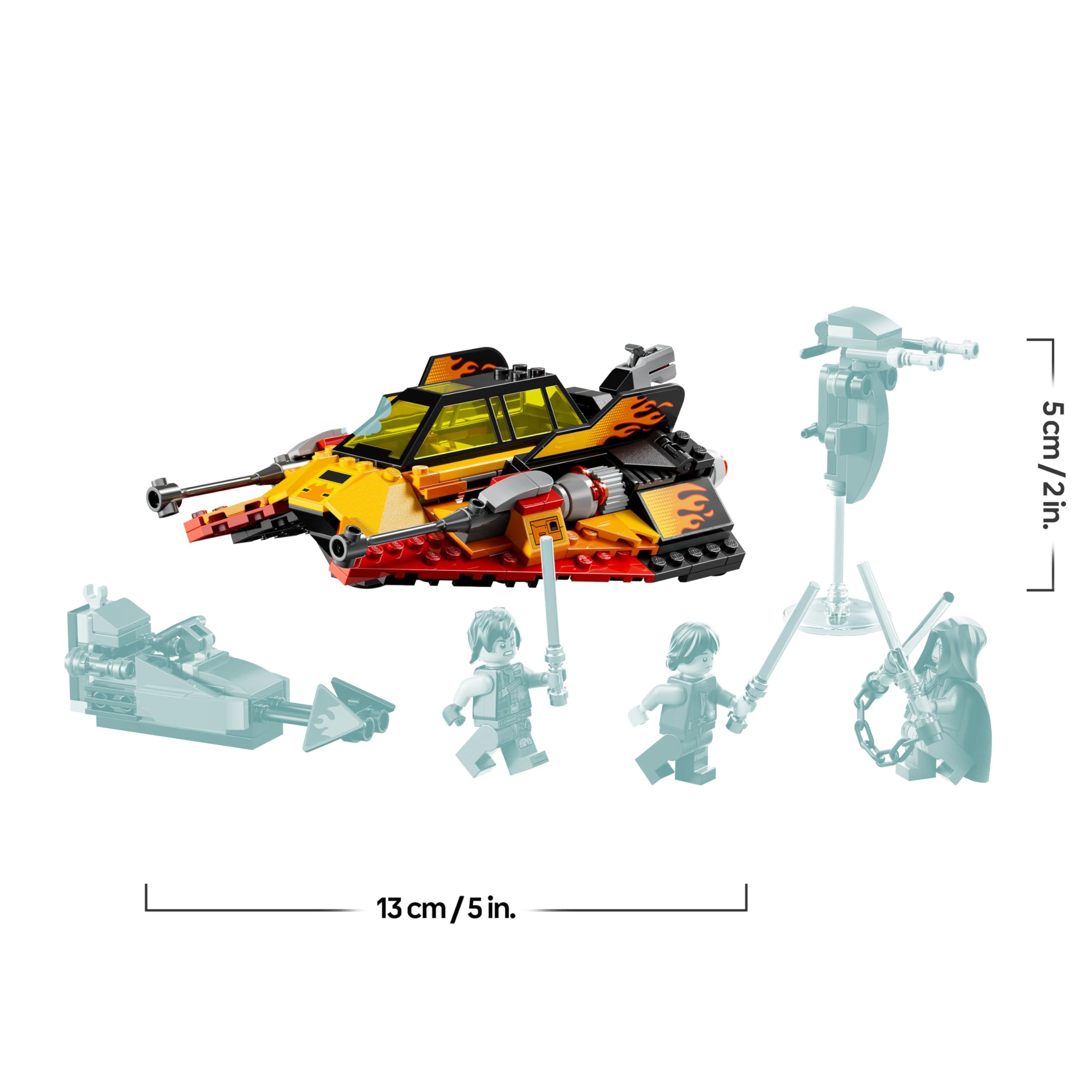 LEGO Star Wars The Force Burner Snowspeeder – Spielzeug zum Bauen und Sammeln mit 3 Minifiguren mit Lichtschwertern & Speederbike - Geschenk für Jungen ab 7 Jahren & Rebuild The Galaxy Fans - 75414 7
