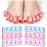 MelodySusie 6 Pcs Silicone Toe Separators, Toe Spacers for Pedicure | Flexible Soft, Separates Fingers &amp; Toes, Nail Polish and Grooming, Suitable for Home DIY Salon tools, Gifts for Women