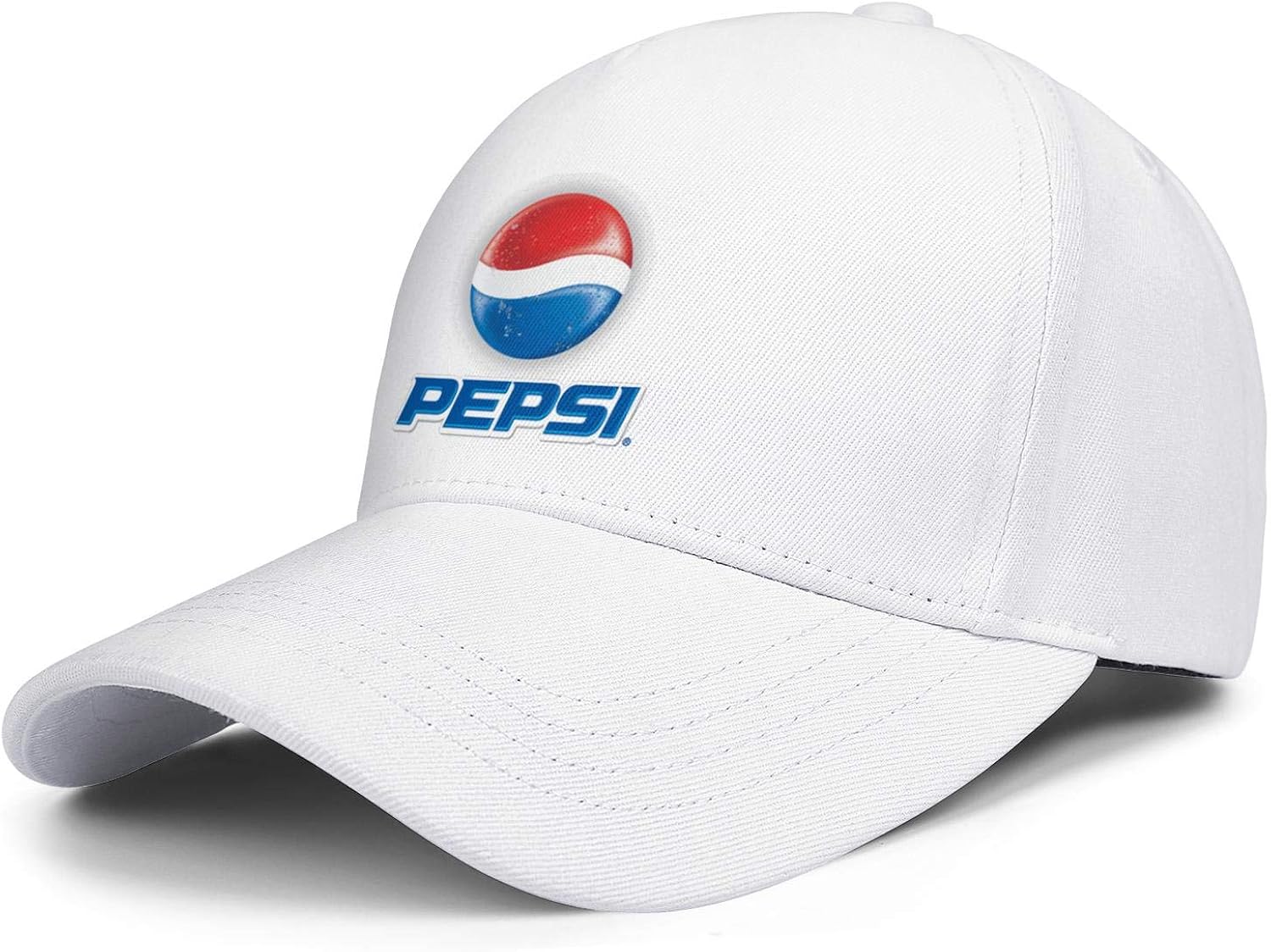 CrystalPepsilogo6 White Womens Mens Washed Cap Hat Mesh Baseball