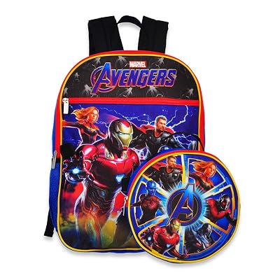 Marvel Avengers Backpack with Insulated Lunchbox - redmulti, one size