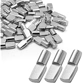 suiwotin 6mm Shelf Pins, Shelf Support Peg, Spoon Shaped, 60pcs | Nickel Plated, for Closet, Kitchen, Furniture, Shelves Holder Pegs, Cabinet Shelf Pins