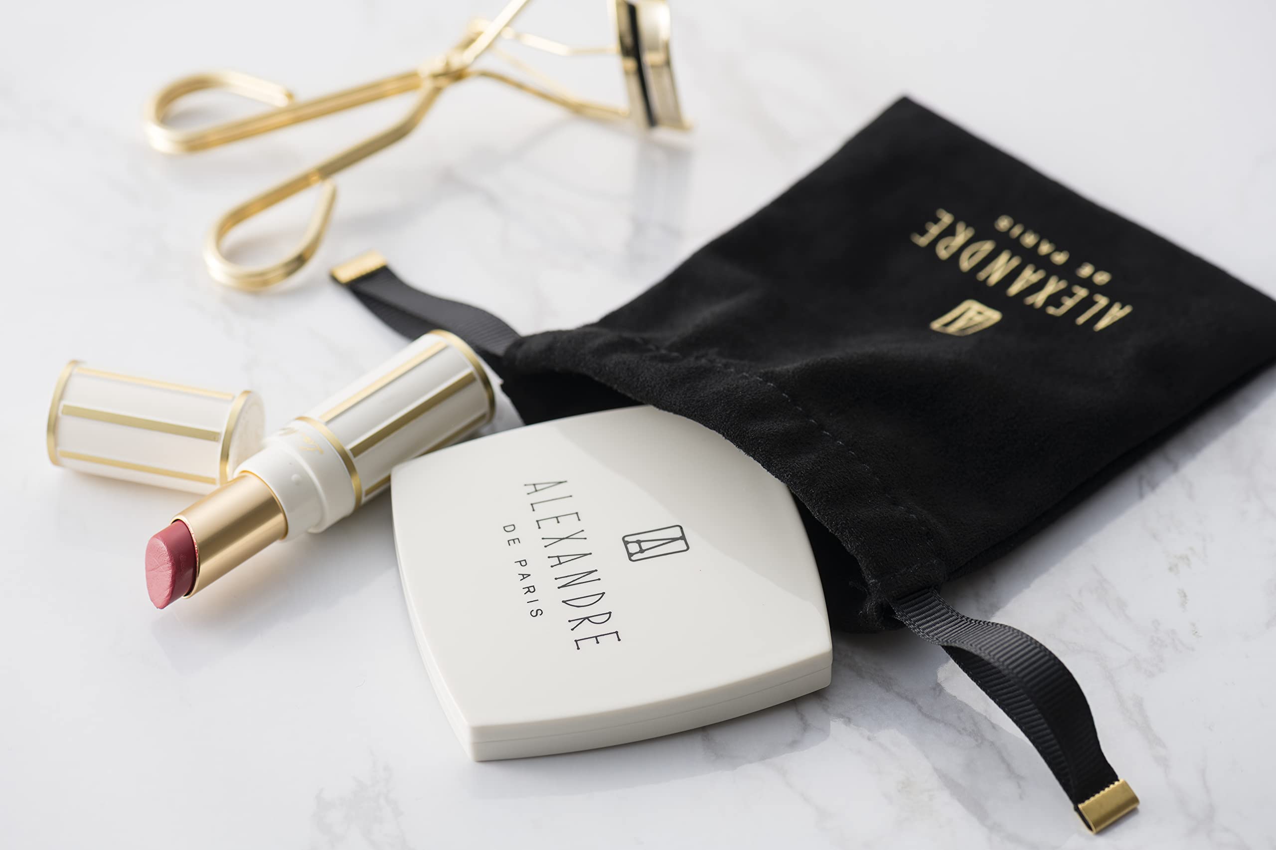 【美人百花 2022年3月号 雑誌付録】アレクサンドル ドゥ パリ 跡がつきにくいリボンクリップ ミニ巾着付き