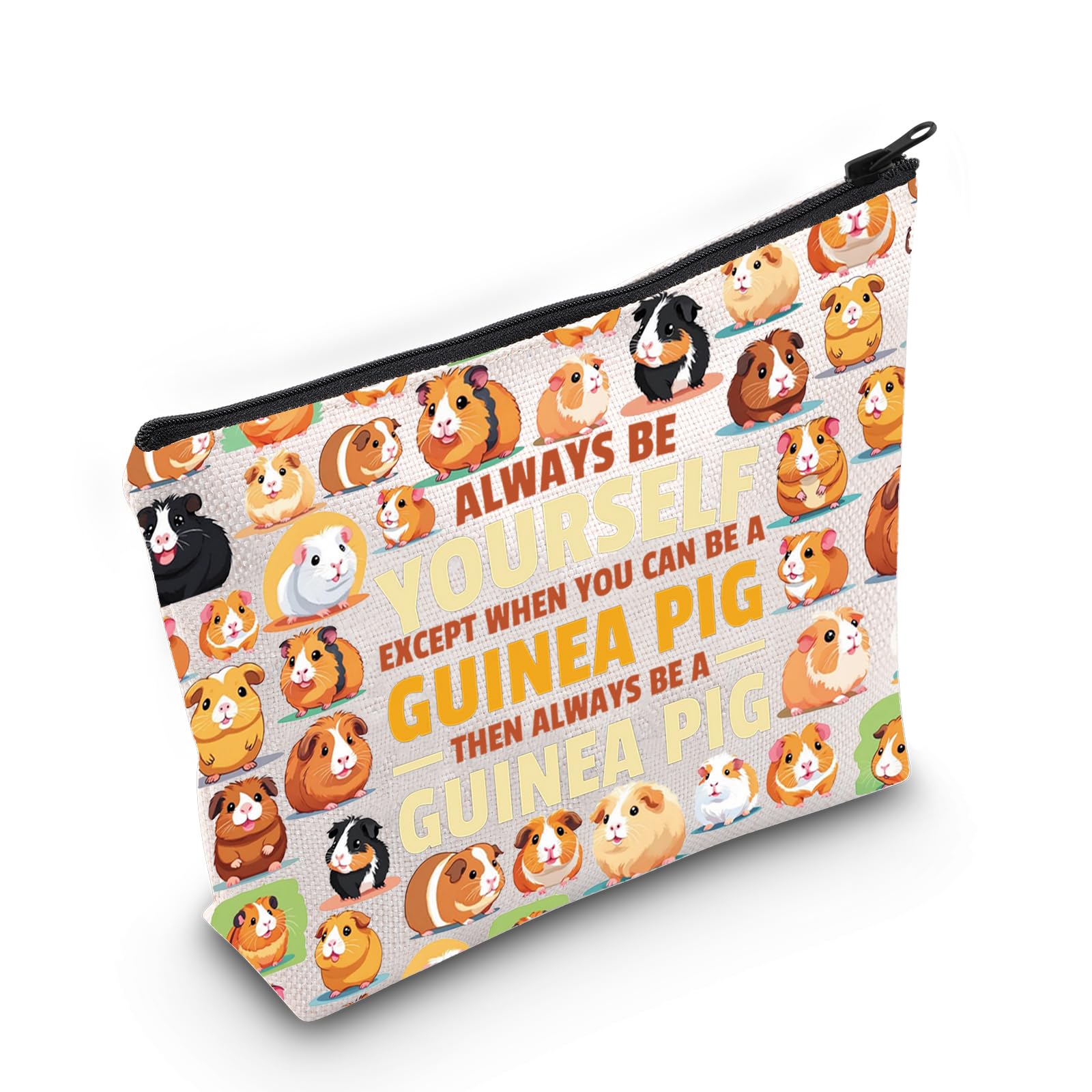 LEVLO Guinea Pig Makeup Bag Guinea Pig Lover Gift Always Be Yourself Except When You Can Be A Guinea Pig Then Always Be A Guinea Pig Merch, Always Guinea Pig