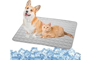 YAOGEG Dog Cooling Mat, Cooling Mat for Dogs Cats, Pet Reusable Bed Mat, Washable Ice Silk Mat, Self Cooling Sleeping Kennel Pad