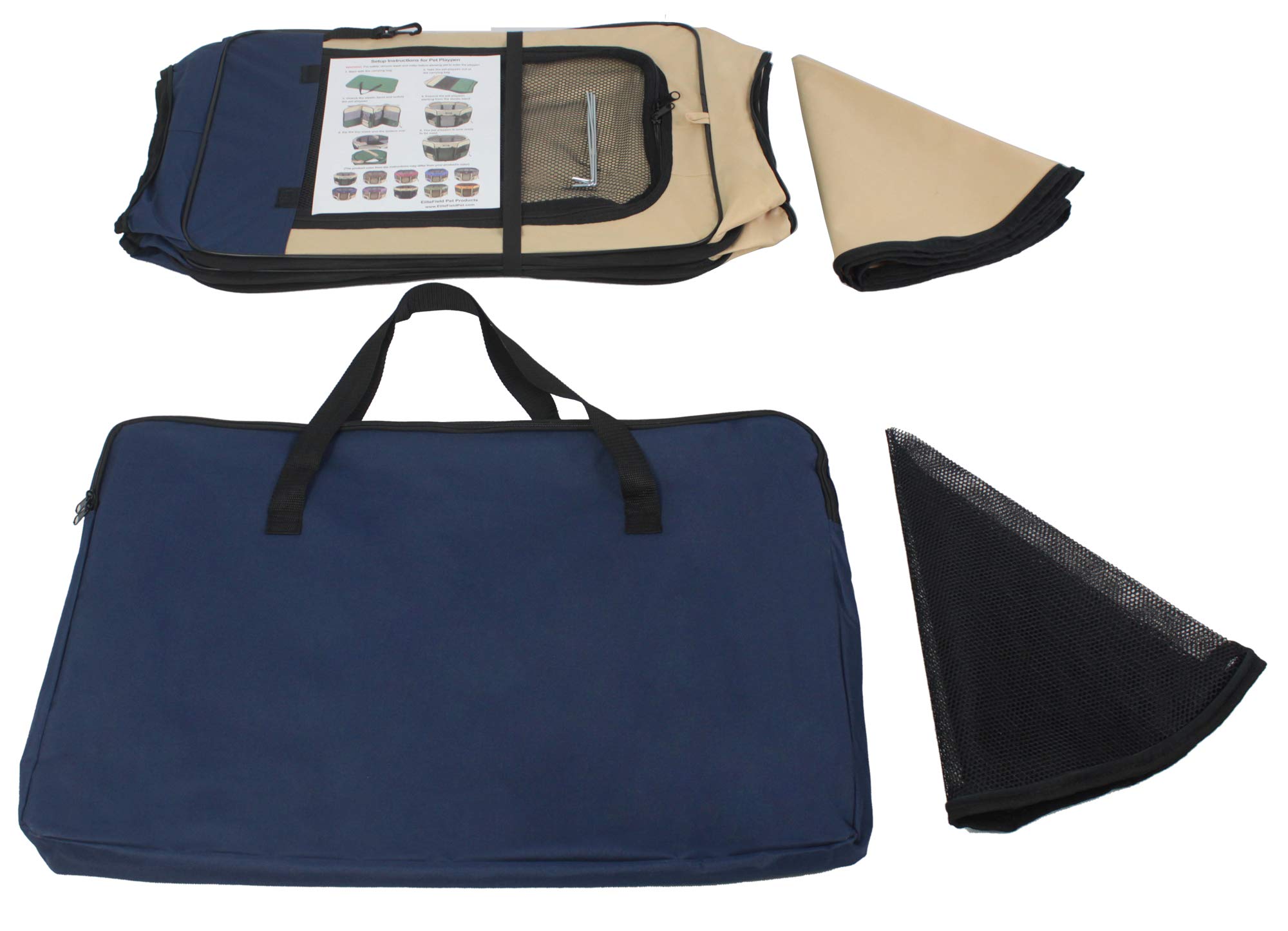 EliteField 2-Door Soft Pet Playpen, Exercise Pen, Multiple Sizes and Colors Available for Dogs, Cats and Other Pets