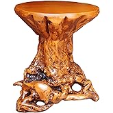 Rustic Azalea Tree Stump/Root End Table, Unique Wood Log Side Table, 19"H | Natural Azalea Root Wood, Unique Sculptural Form, Rustic End Table for Living Room, Cabin Decor, Nightstand or Plant Stand