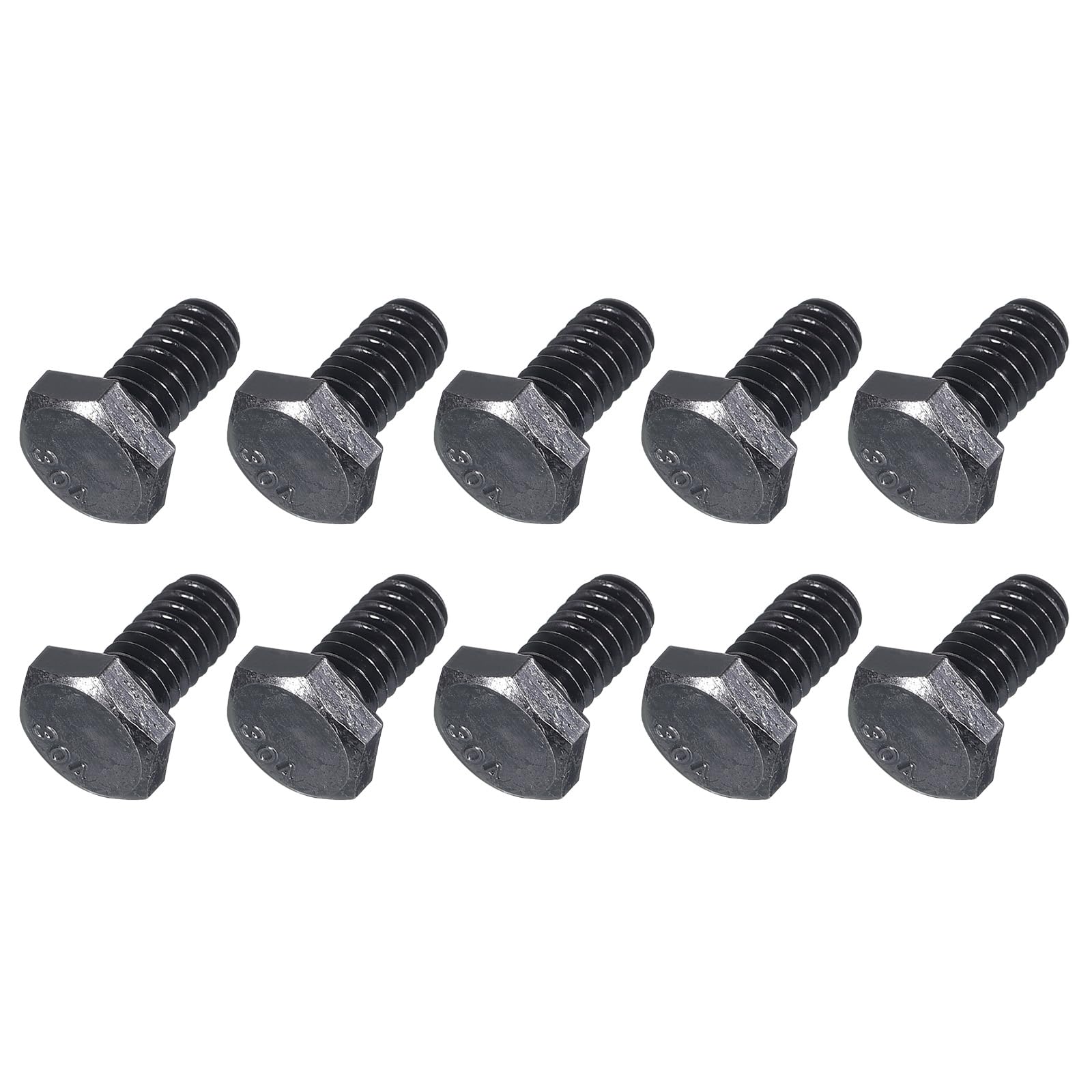 METALLIXITY Hex Head Bolts (1/4-20 x 1/2") 25Pcs, 304 Stainless Steel 18-8, Fully Threaded, External Hex Drive, Hex Head Screw Bolt, Black Oxide — image 1