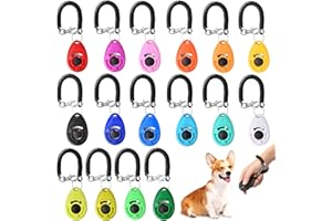16 Pcs Dog & Cat Training Clicker with Wrist Strap - Behavioral Clicker for Puppy, Birds & Horses