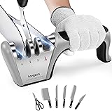 Longzon 4-in-1 Knife Sharpener [4 Stage] with a