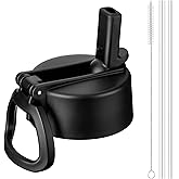 Bluwing Straw Lid for Hydro Flask Wide Mouth 12-64oz, Replacement Lid with Straw for Hydroflask, Thermoflask, Takeya, koodee Wide Mouth Bottles