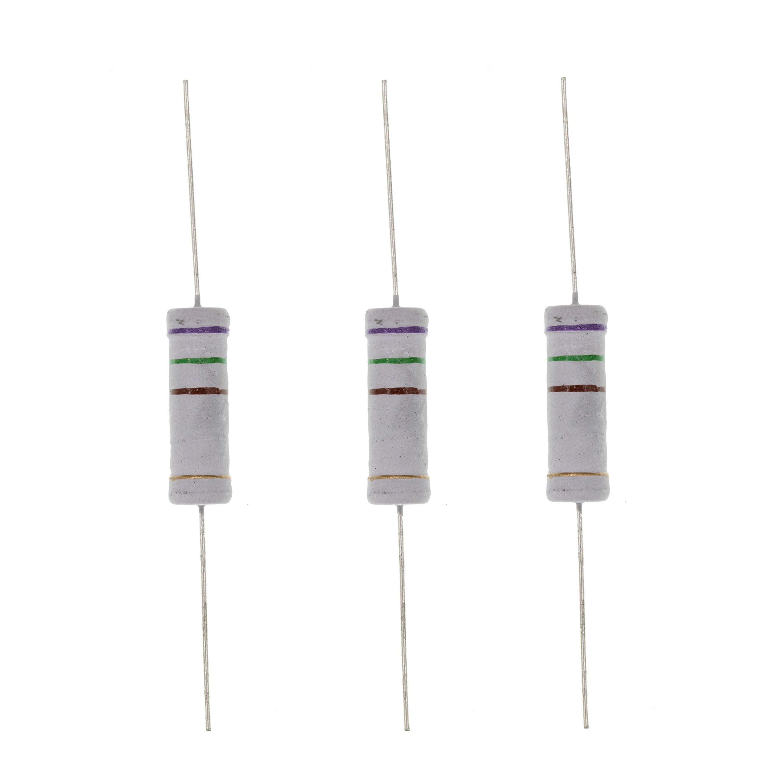HUABAN 10PCS 5W 5 Watts 750R 750 Ohm 5% Metal Oxide Film Resistor