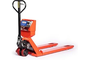 PEC SCALES PEC Pallet Jack Forklift with Build-in Scale, 5000lbs Capacity Weighing, 48" Standard Fork, Fully Assembled for Heavy-Duty Industrial and Warehouse (Without Printer)