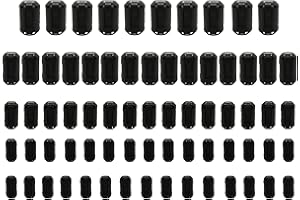 RAOGOODCX 70Pcs Ferrites Clip-on Ferrite Ring Core RFI EMI Noise Suppressor Cable Clip for 3.5mm/ 5mm/ 7mm/ 9mm/ 13mm Inner Diameter Tvs,Speakers,Radio,Audio Equipment Noise Suppressor Video Cable Power Cord