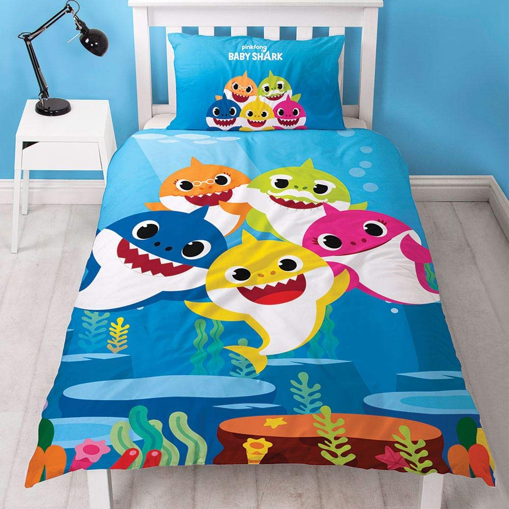 baby shark cot bedding